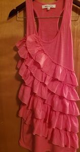 Steve Madden peach ruffled tank dress size XS NWT